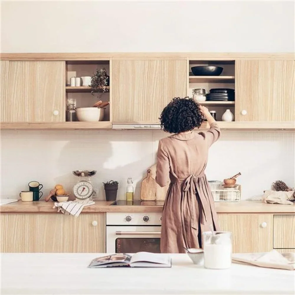 Natural Wood Grain Contact Paper Light Wood Wallpaper Peel and Stick 17.7”x78.7